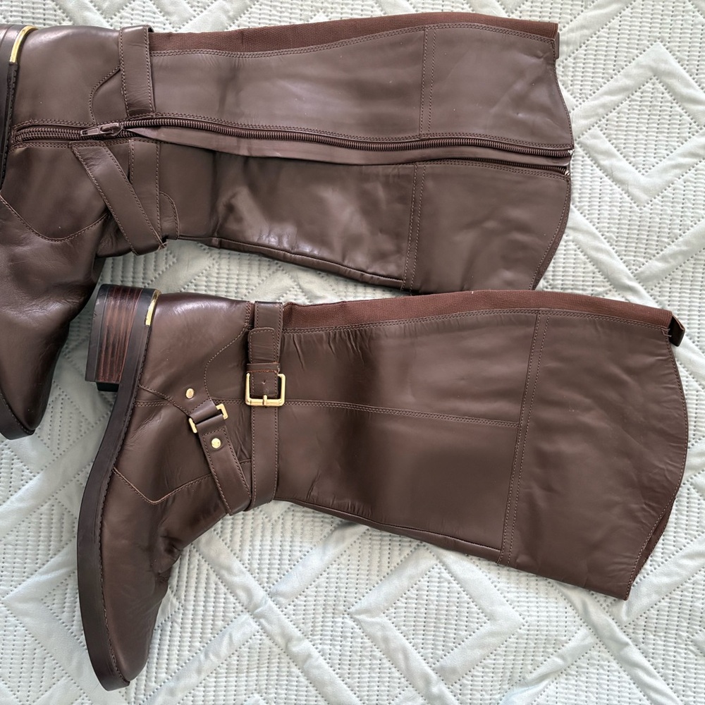 BANDOLINO chocolate brown Leather Knee-High Boots size 10 medium